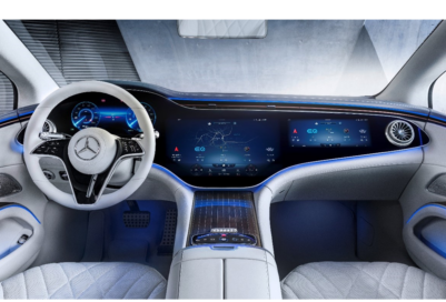 The MBUX Hyperscreen inside Mercedes-Benz EQS
