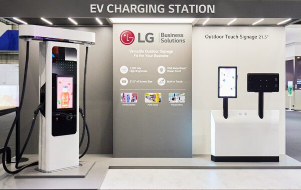 Showcasing LG EV charging station setup