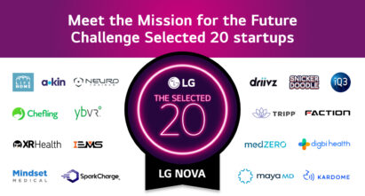 An image with the logo of 18 startups advancing to the next stage of its Mission for the Future global challenge competition with the title 'Meet the Mission for Future Challenge Selected 20 Startups' on top