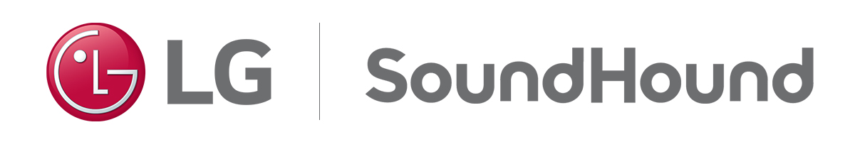 The logo of LG and SoundHound