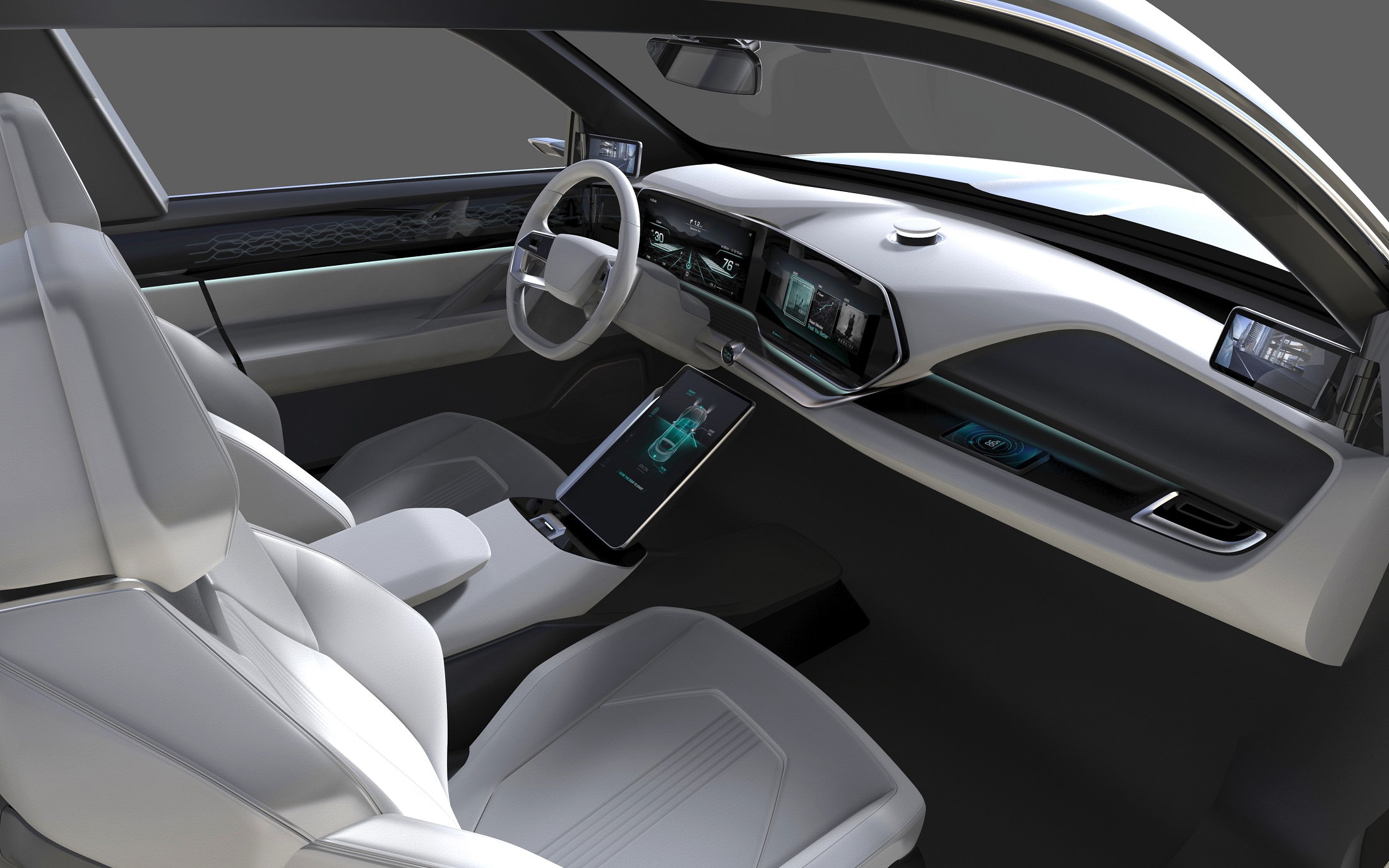 Inside the vehicle equipped with in-vehicle infotainment system