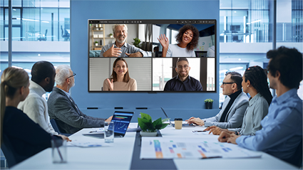 WebOS being used as an optimized communications solution for video conferencing in a meeting room