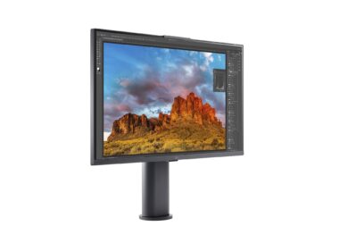 Diagonal view of LG Ergo AI monitor