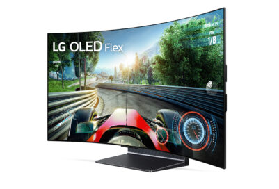 Side view of the newly unveiled LG OLED Flex