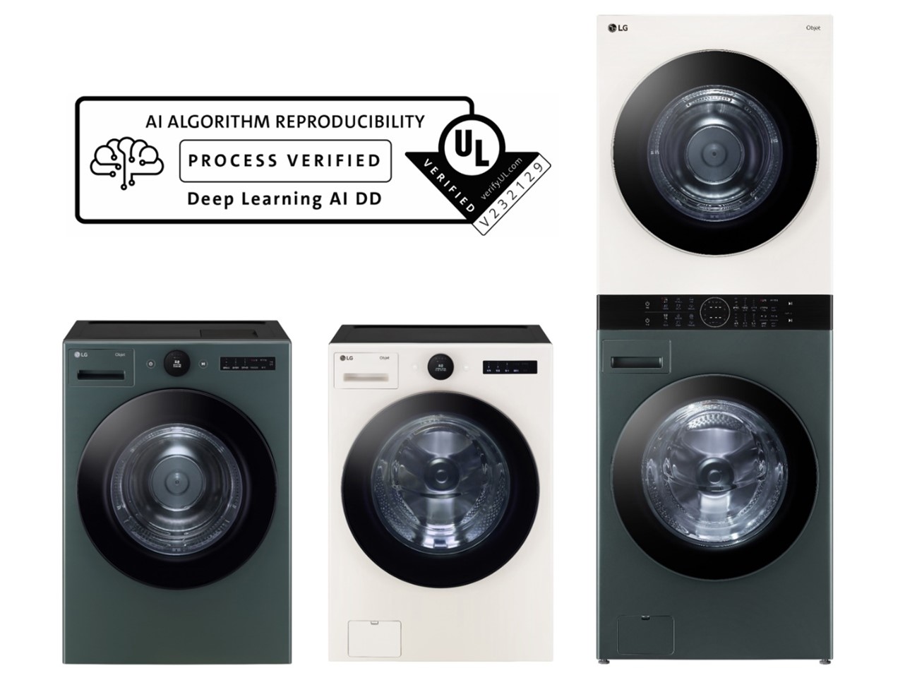 LG’s laundry appliances equipped with Artificial Intelligence Direct Drive (AI DDTM) technology received AI Algorithm Reproducibility Process Verification from UL