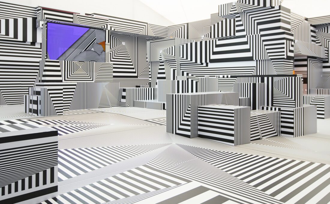 LG OLED-powered “Into the Maze” installation by the German artist, Tobias Rehberger, at Frieze London 2022