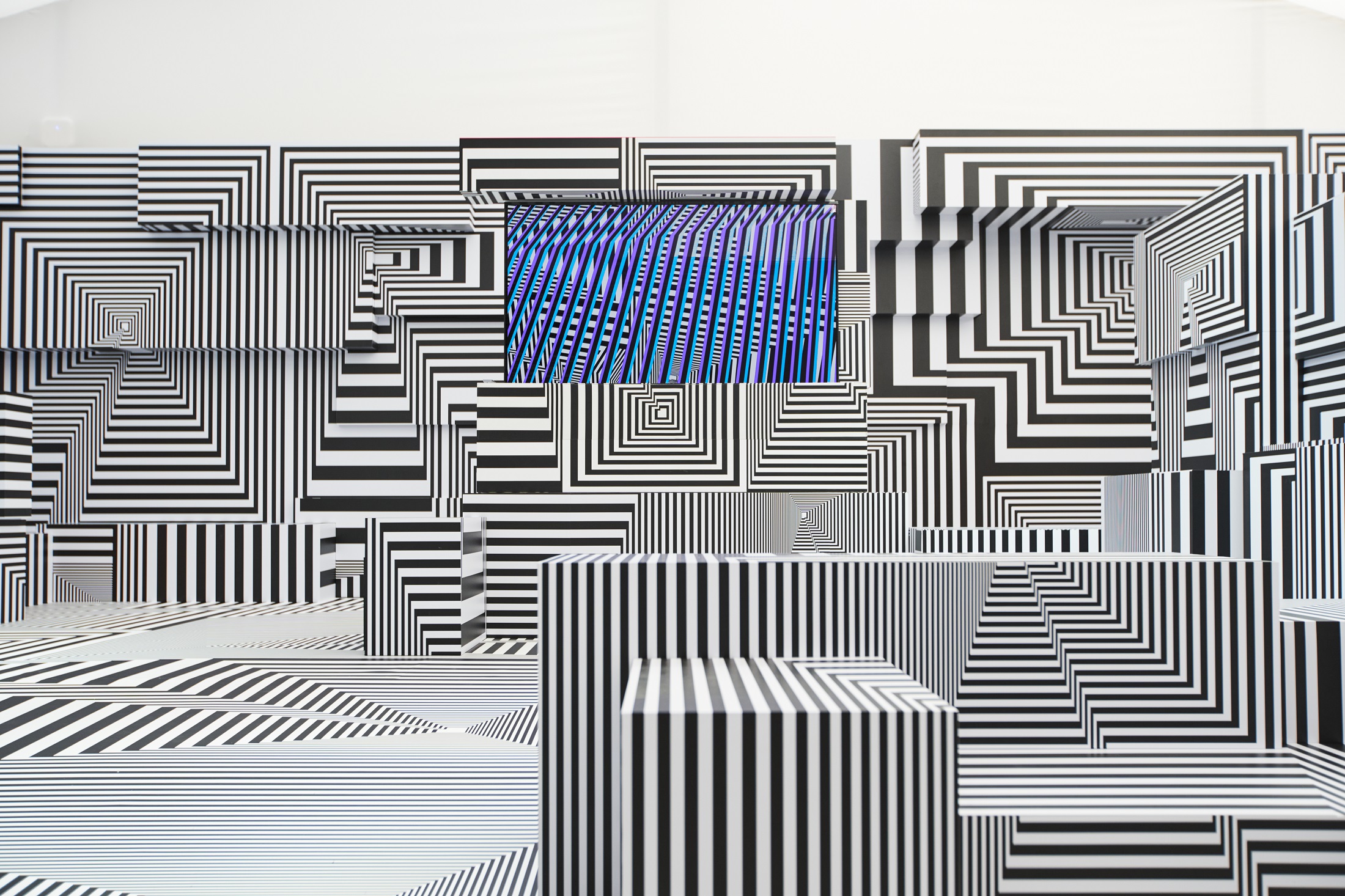 LG OLED-powered “Into the Maze” installation by the German artist, Tobias Rehberger, at Frieze London 2022