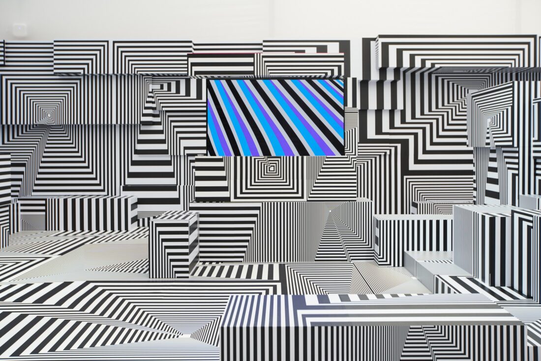 LG OLED-powered “Into the Maze” installation by the German artist, Tobias Rehberger, at Frieze London 2022