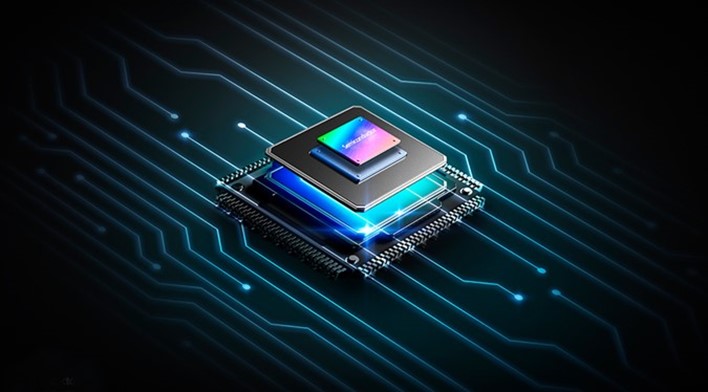 Image of a semiconductor separated in several layers