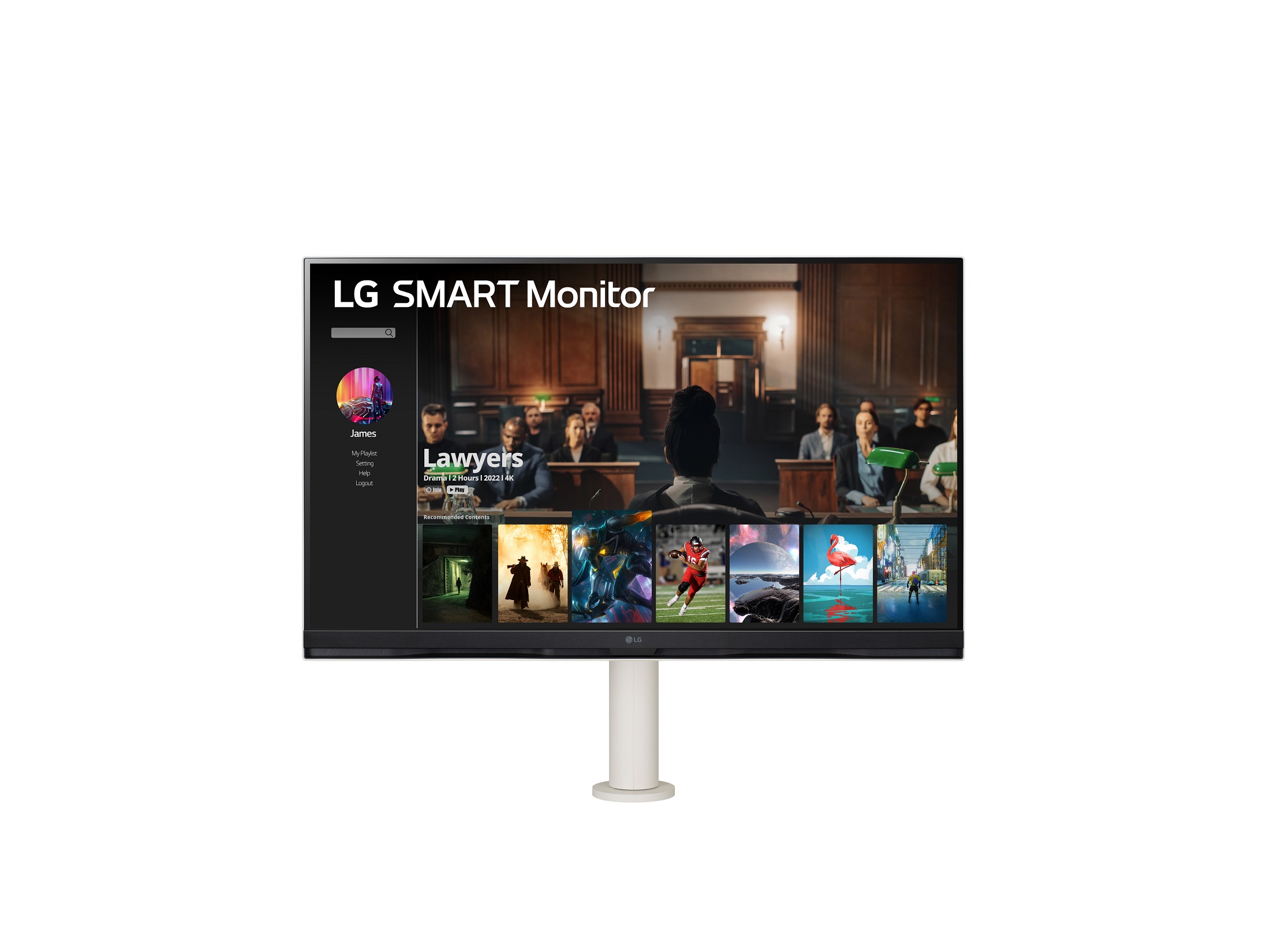 Front view of LG SMART Monitor