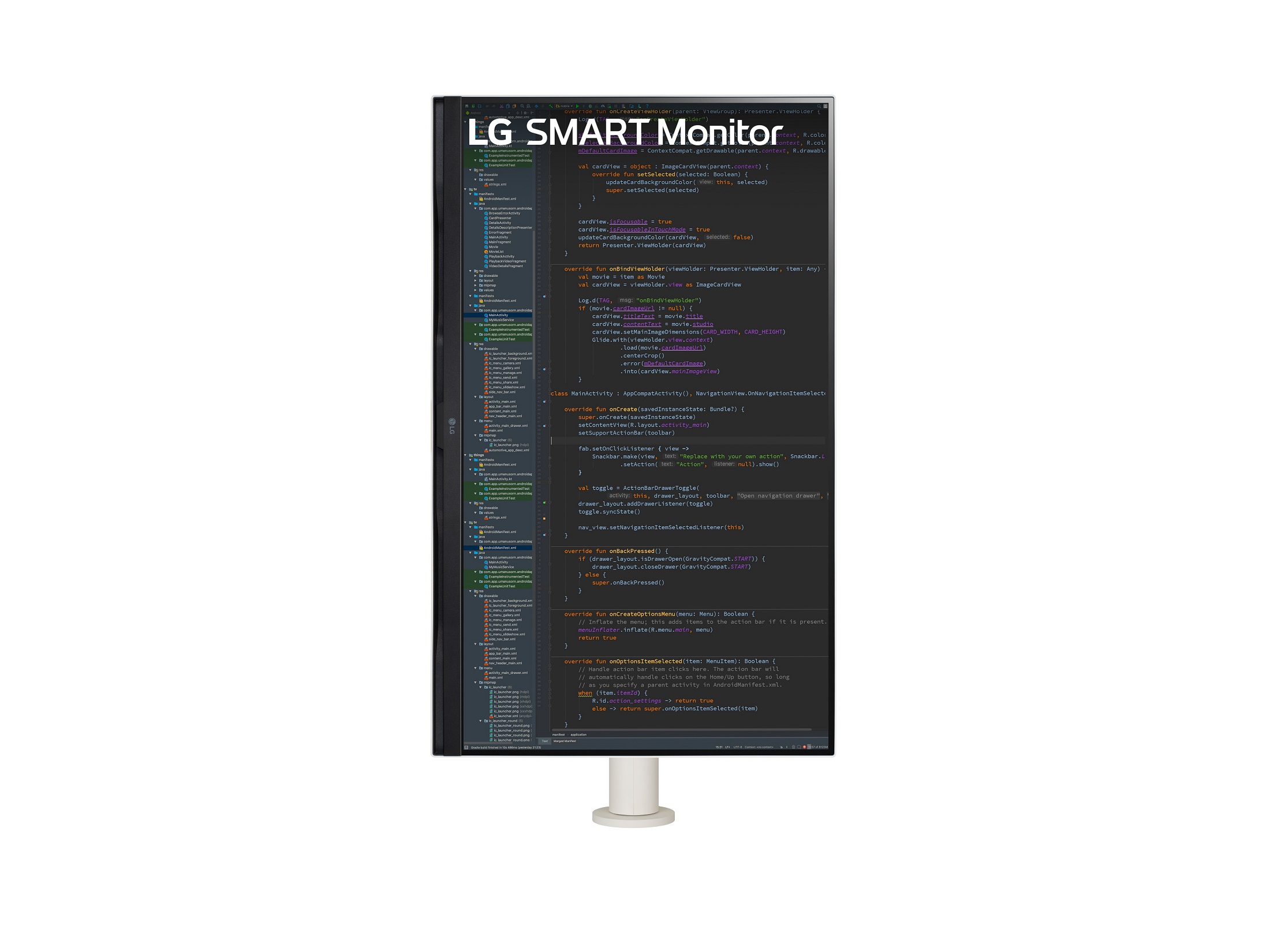 LG SMART Monitor with vertical setup