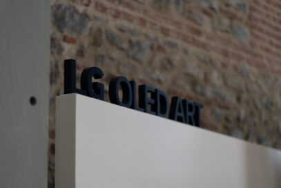 LG OLED ART - letters placed on a wall