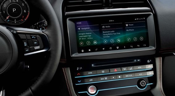 LG’s digital display on the 2020 Jaguar F-PACE