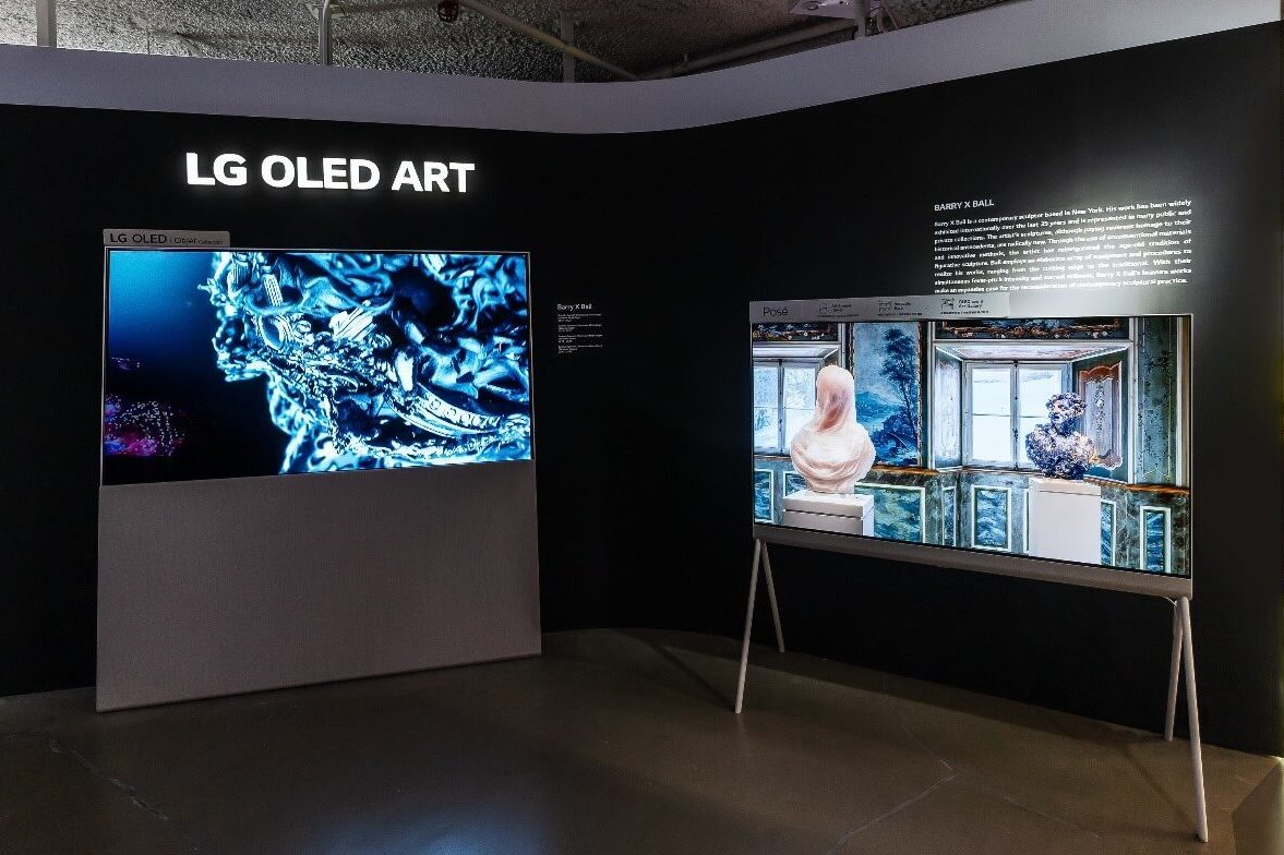 LG OLED Objet Collection products installed at Digital Art Fair Xperience Hong Kong