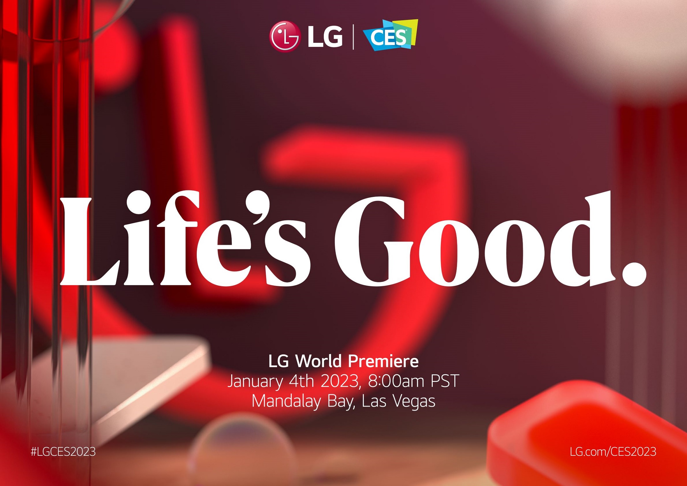 The promotional image of LG for CES 2023