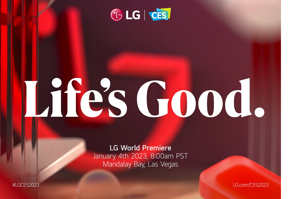 The promotional image of LG for CES 2023