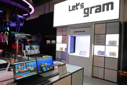 LG gram displayed at CES 2023