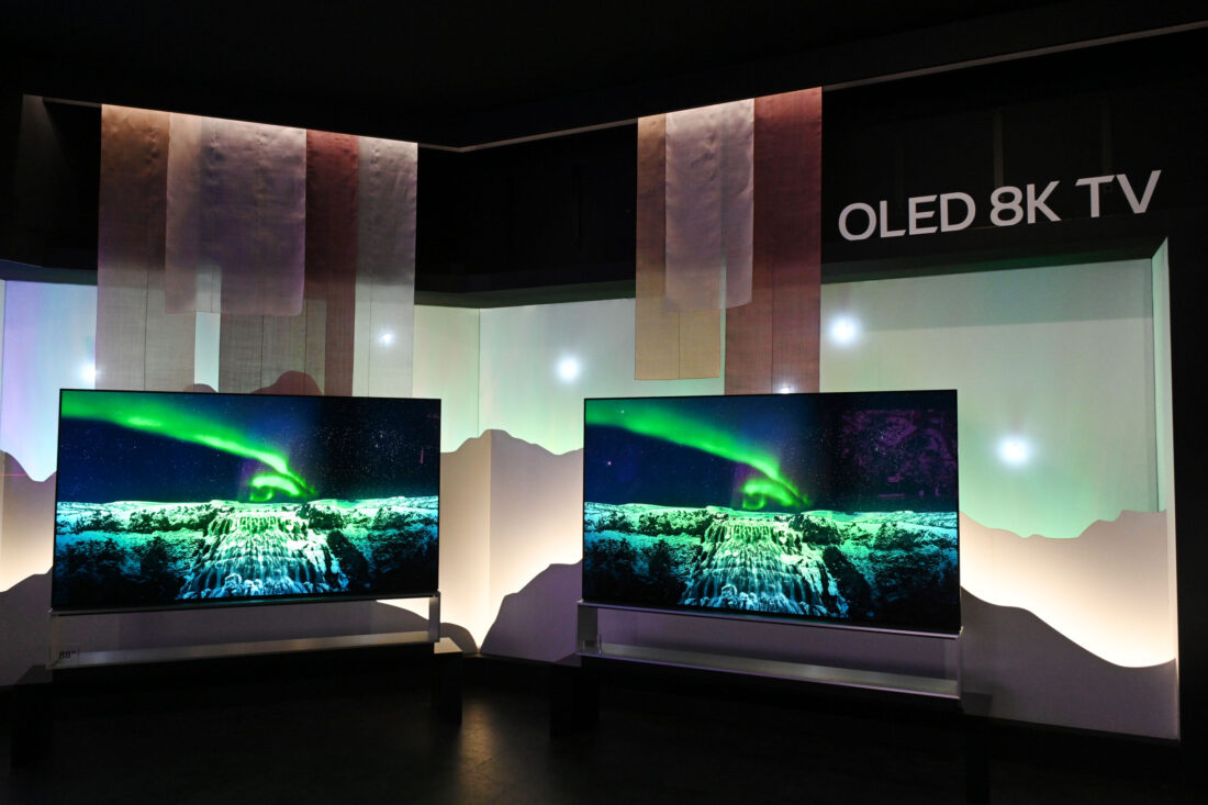 LG OLED 8K TV on display at LG's booth at CES 2023