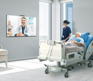 Sample image of virtual rounds in a healthcare center