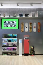 LG Styler ShoeCase and Styler ShoeCare are showcased in the Creator’s Room in LG’s booth at CES 2023