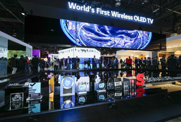 A photo of LG booth at CES 2023