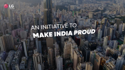 A sprawling India cityscape overlayed with the text: “An Initiative to Make India Proud.”