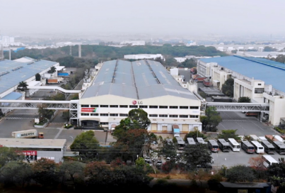 An image overlooking LG’s manufacturing facility in Pune, India.