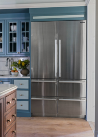 LG’s 48-inch built-in French-Door refrigerator in the kitchen of the Whole Home Project.