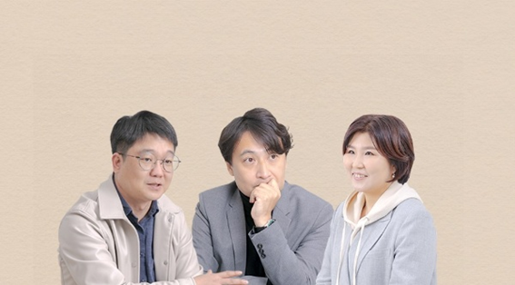 LG PuriCare Aero Furniture task team Yoon Ju-hyup, Paik Seung-ho and Oh Hyun-sook.