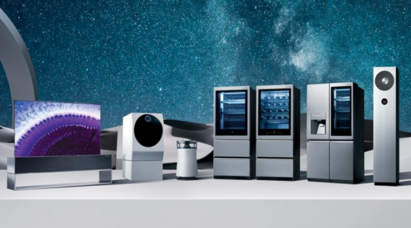 An image of the first-generation LG SIGNATURE lineup with the universe in the background.