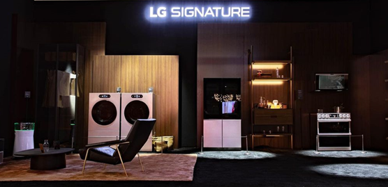 An image of the second-generation LG SIGNATURE lineup in a stylish living space.