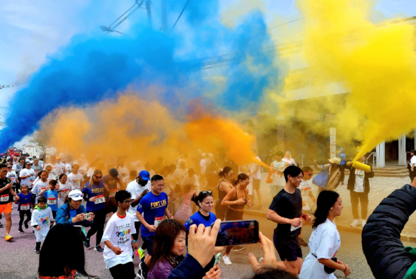 The photo taken during the YCL Color Run