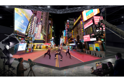 Exhibition standing for mockup and Corporate identity. Retail booth design elements in Exhibition hall .3D rendering.