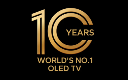 An image celebrating LG OLED TV’s 10 years as the world’s No.1 OLED TV