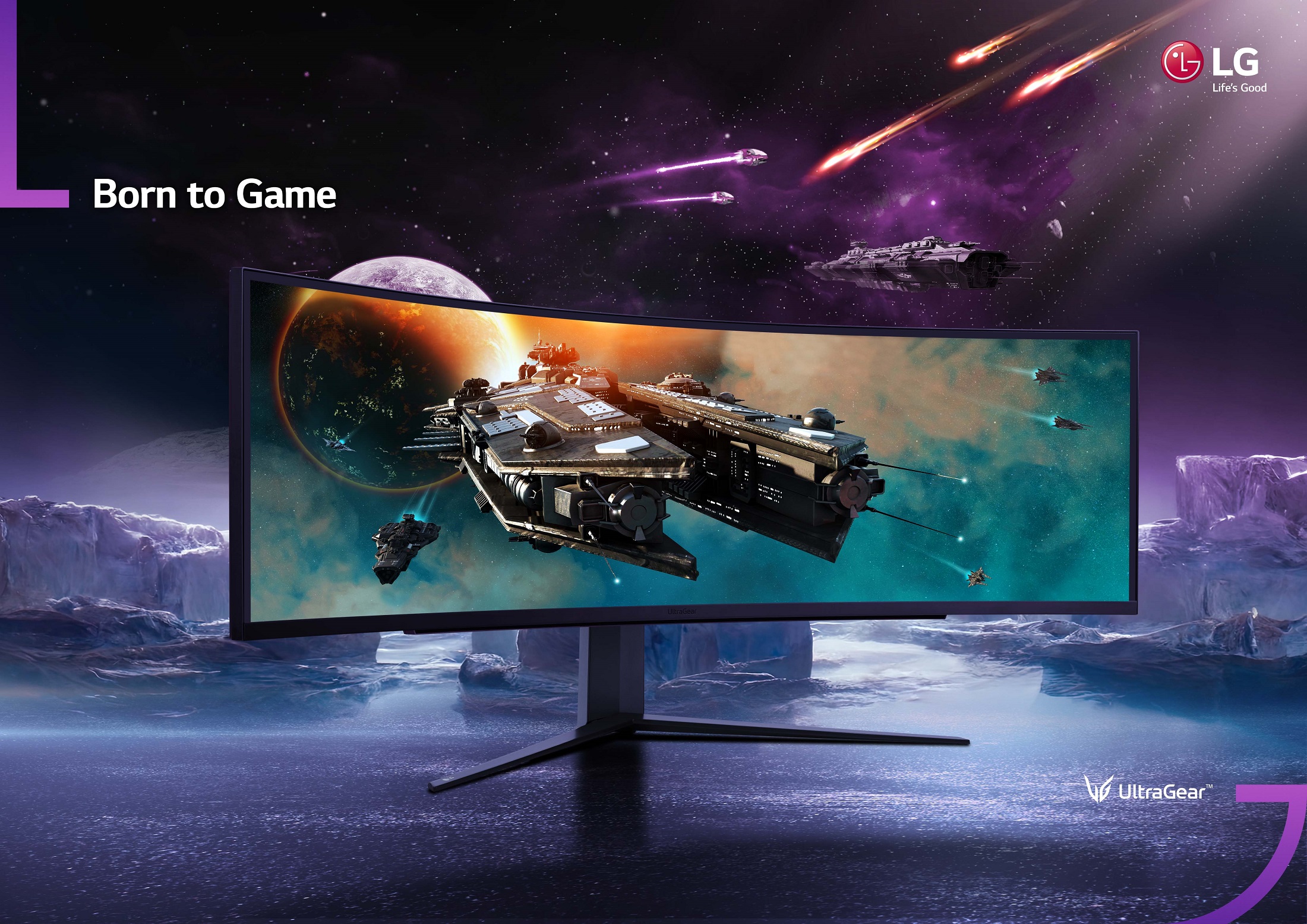 The LG UltraGear Monitor Elevates Immersive Gaming with its 49-Inch, 32:9 Aspect Ratio Screen