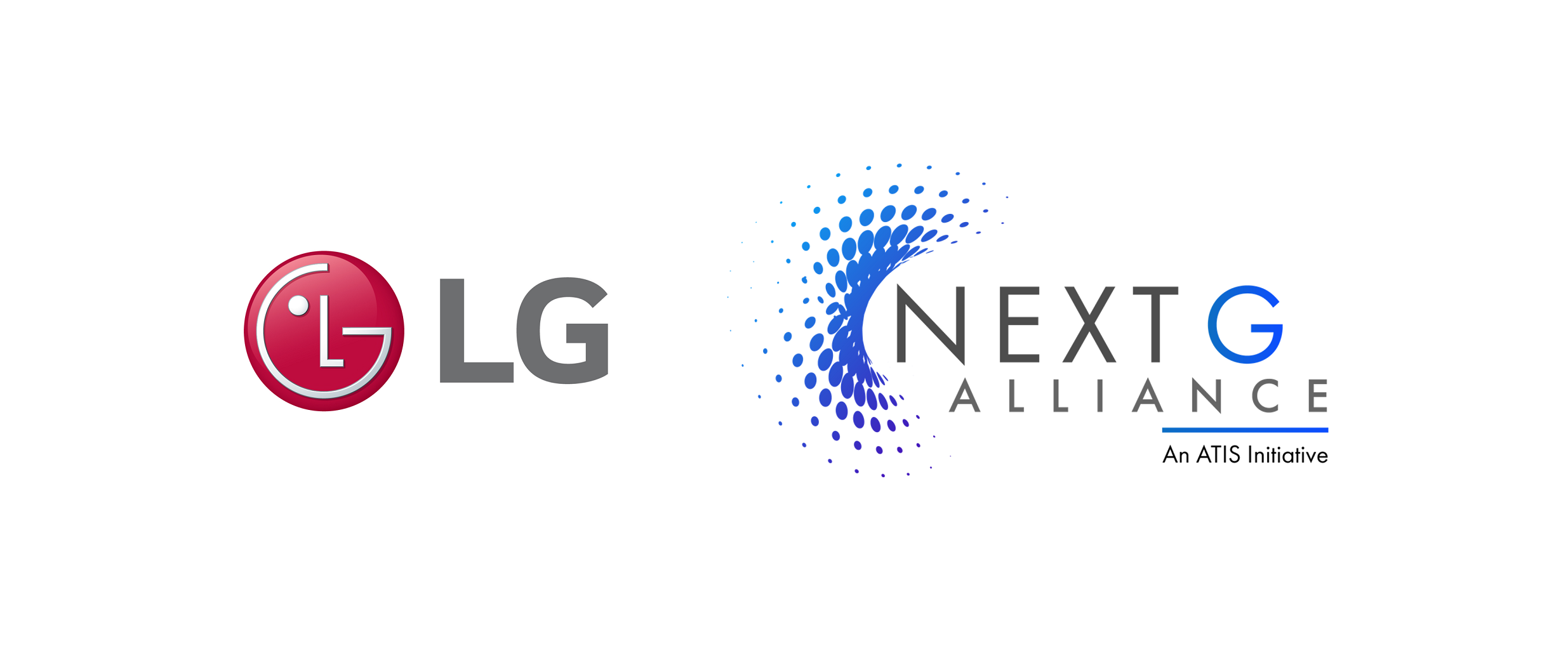 Logo of LG Electronics and Next G Alliance placed side by side
