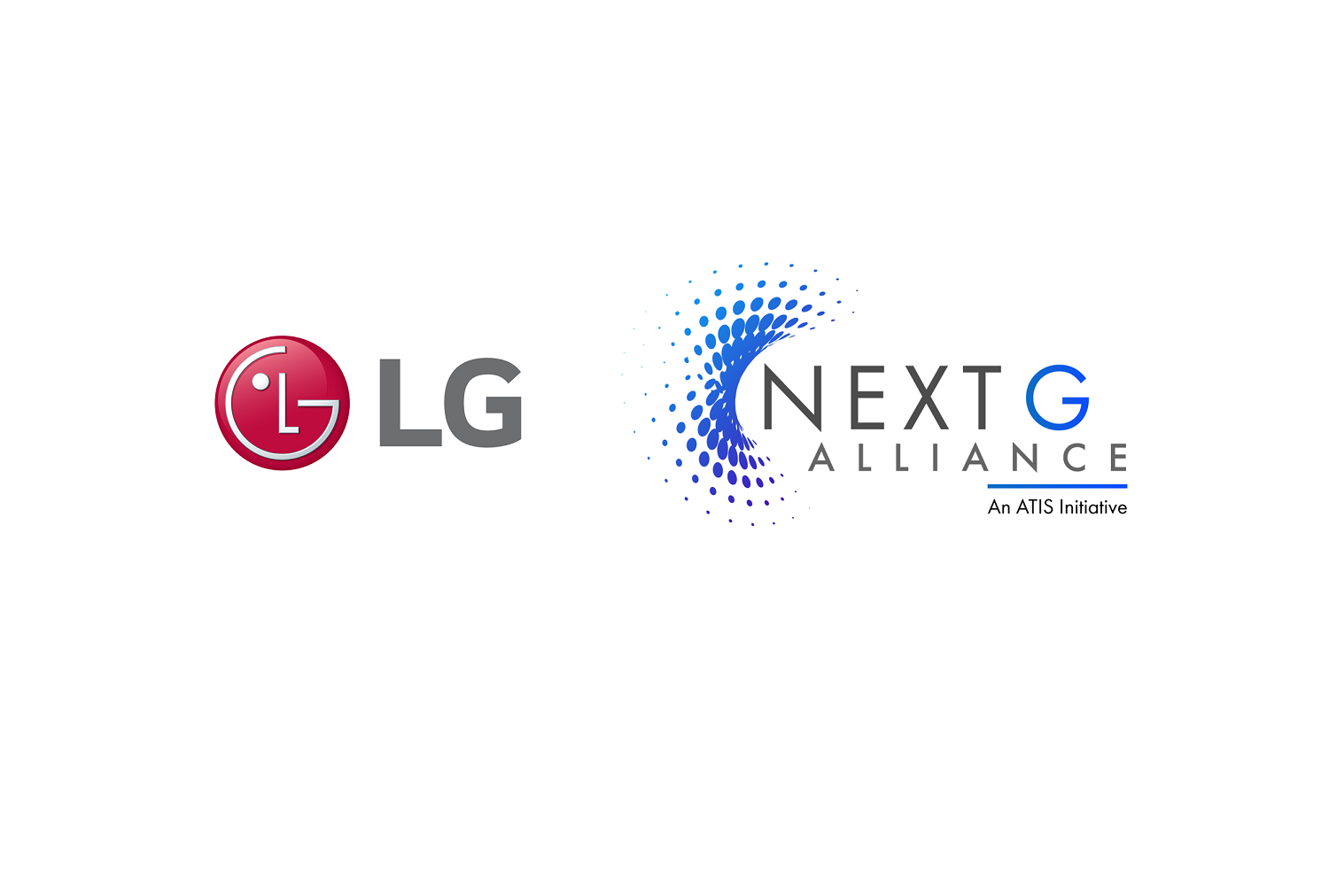 Logo of LG Electronics and Next G Alliance placed side by side