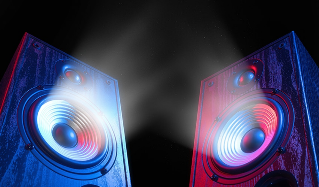 An image of two speakers