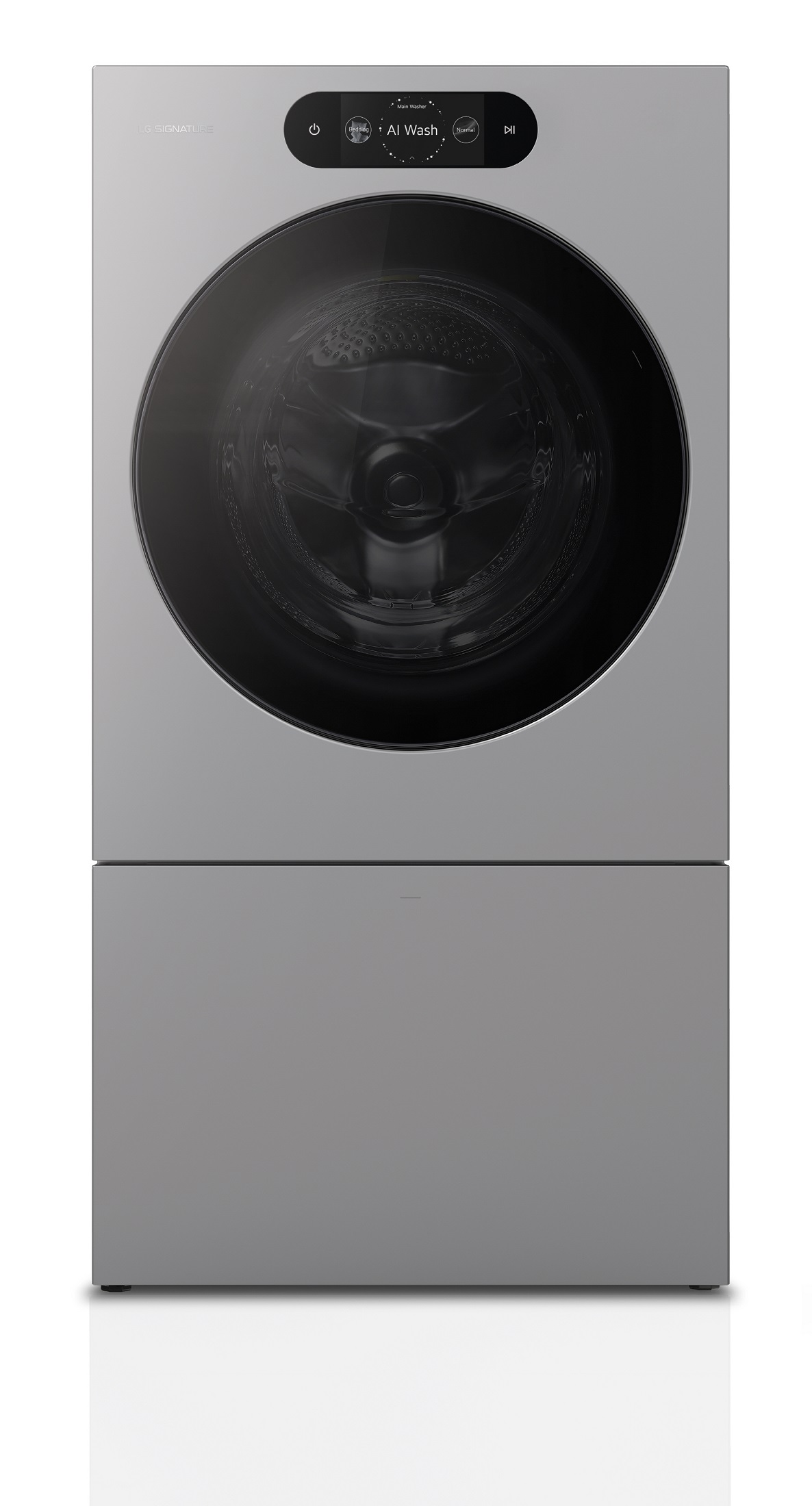 The front view of the new LG SIGNATURE Washer-Dryer with Heat Pump