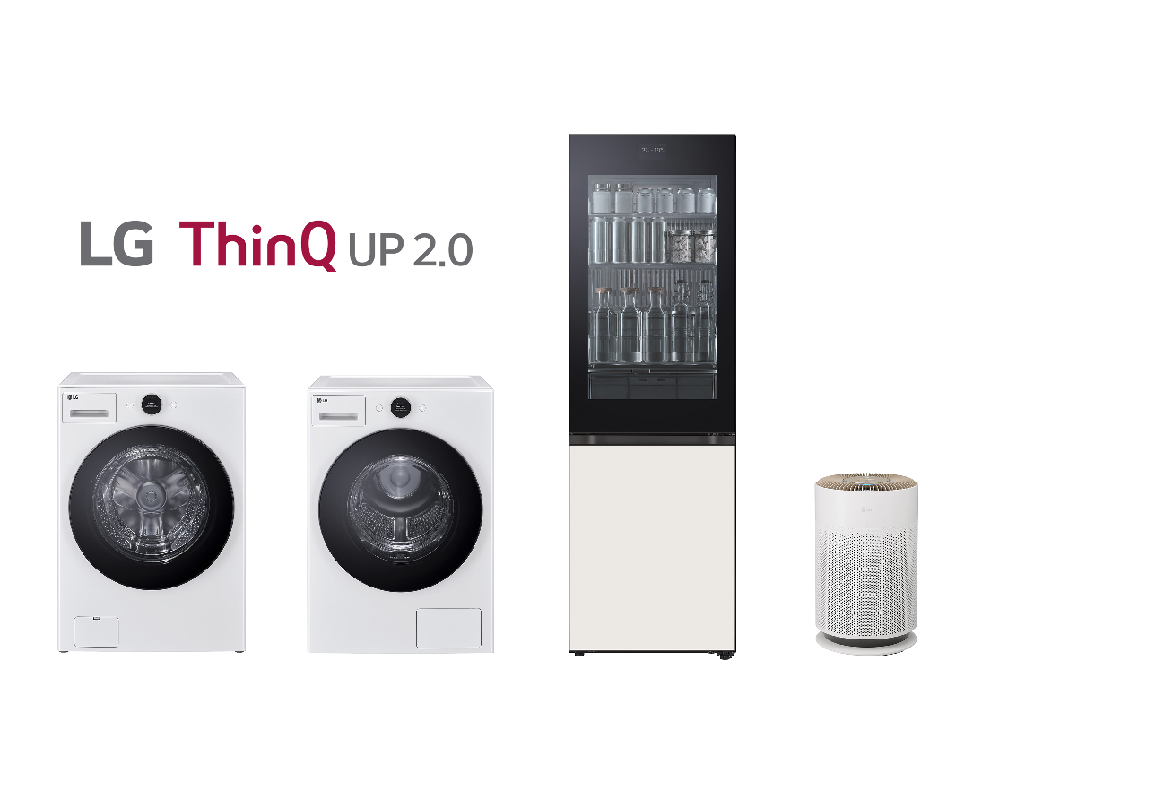 LG’s home appliance product lineup with LG ThinQ UP 2.0
