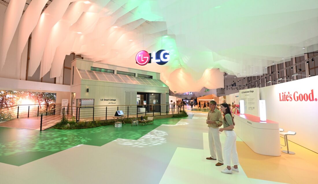 LG Smart Cottage, a compact, prefabricated home seamlessly integrating various appliances and technologies of LG