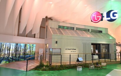 LG Smart Cottage, a compact, prefabricated home seamlessly integrating various appliances and technologies of LG
