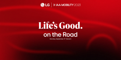 Design image of LG’s IAA 2023 theme ‘Life’s Good on the road’