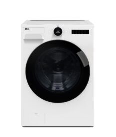 LG Front load washer with Universal UP Kit for enhanced usability and accessibility