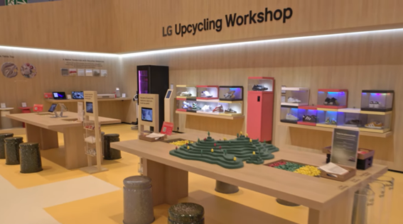 LG Upcycling Workshop prepared at LG booth during IFA 2023