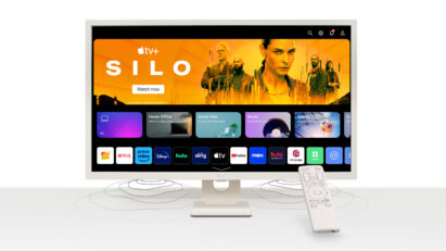 LG SMART Monitor displaying multiple content streaming apps