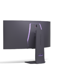 UltraGear’s curved gaming monitor viewed from the back side