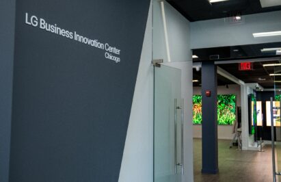 A photo of the entrance to the LG Business Innovation Center Chicago