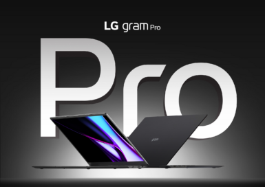Design text reading 'Pro' alongside two open LG gram Pros