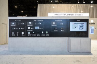 A photo of the Integrated Control Solutions booth at AHR Expo 2024